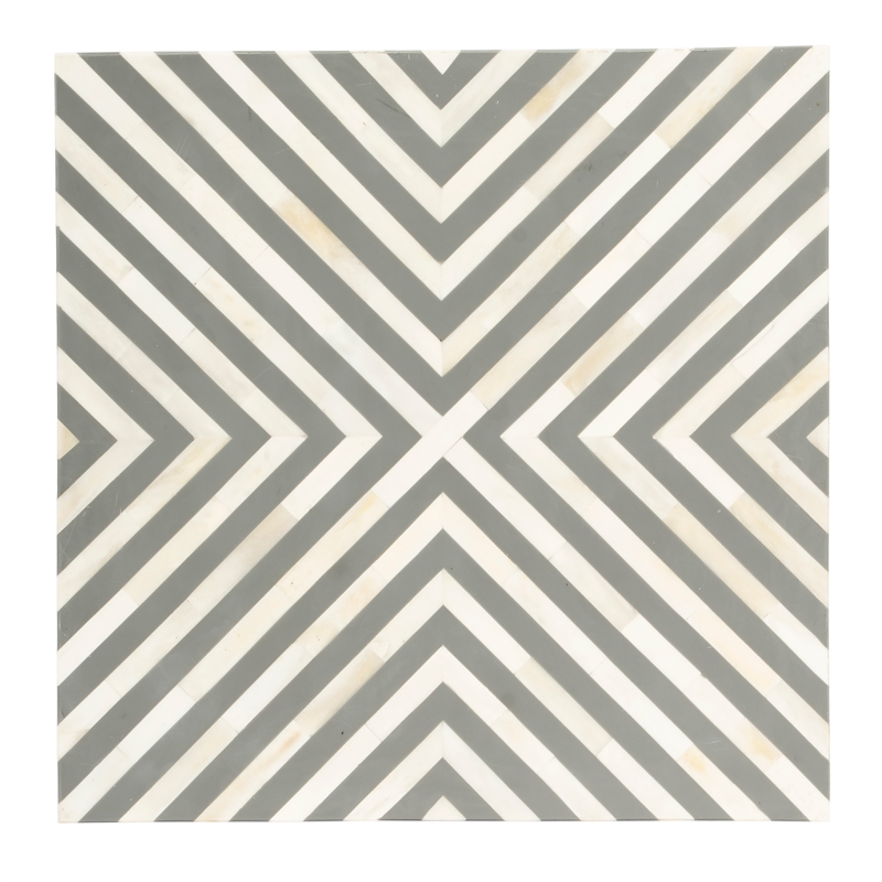 Butler Anais White And Grey Bone Inlay End Table