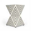 Butler Anais White And Grey Bone Inlay End Table