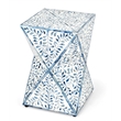 Butler Anais White And Blue Bone Inlay End Table