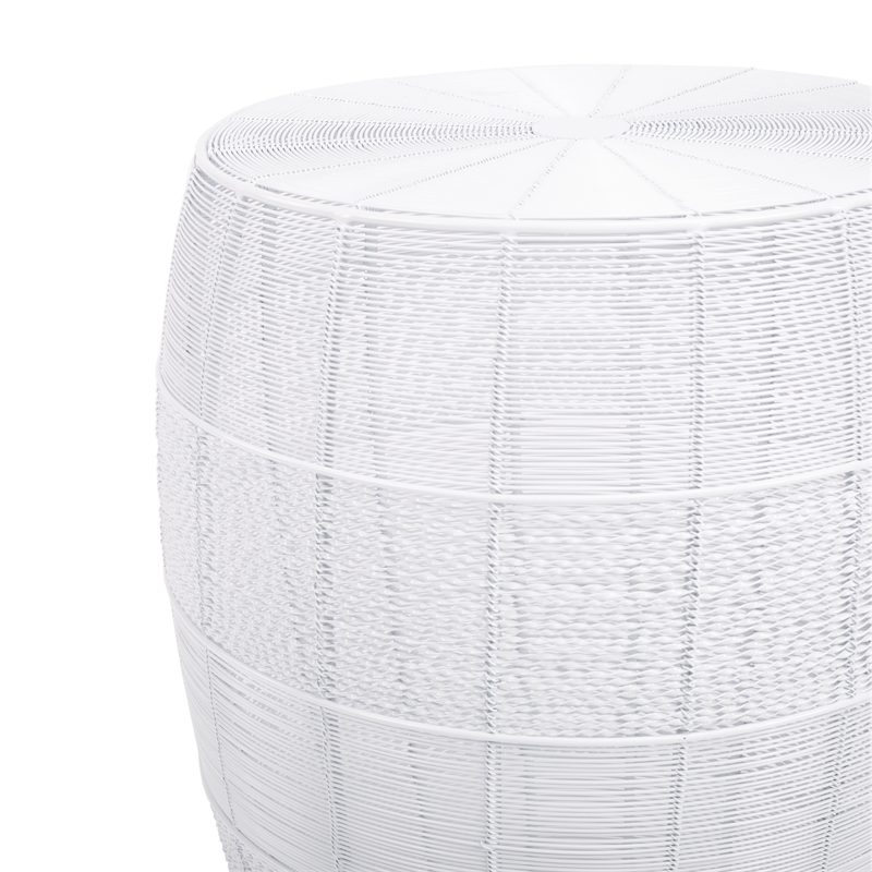 Butler Bellarose White Metal End Table