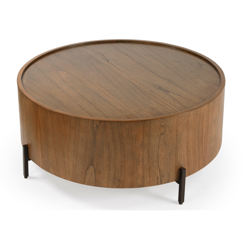 Butler Tori Brown Wood Round Coffee Table