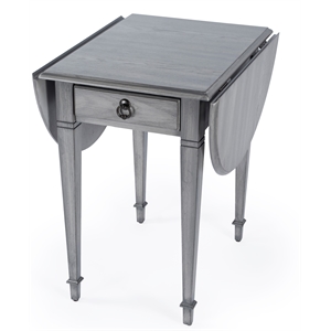 butler specialty glenview powder gray wood pembroke table