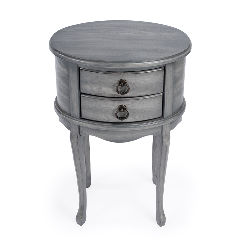 Butler Specialty Whitley Powder Gray Oval Side Table