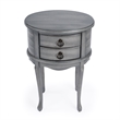 Butler Specialty Whitley Powder Gray Oval Side Table
