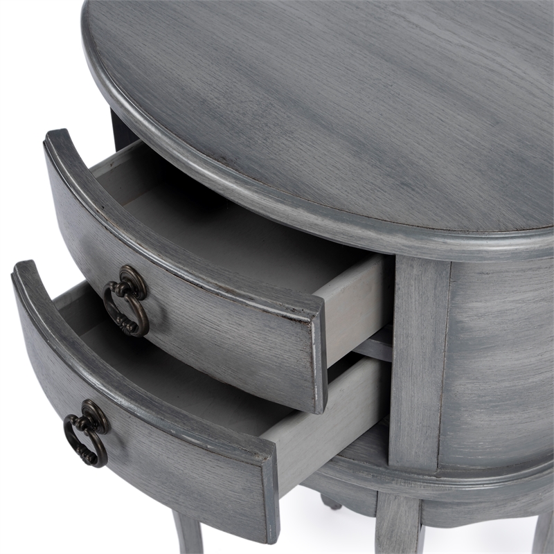 Butler Specialty Whitley Powder Gray Oval Side Table