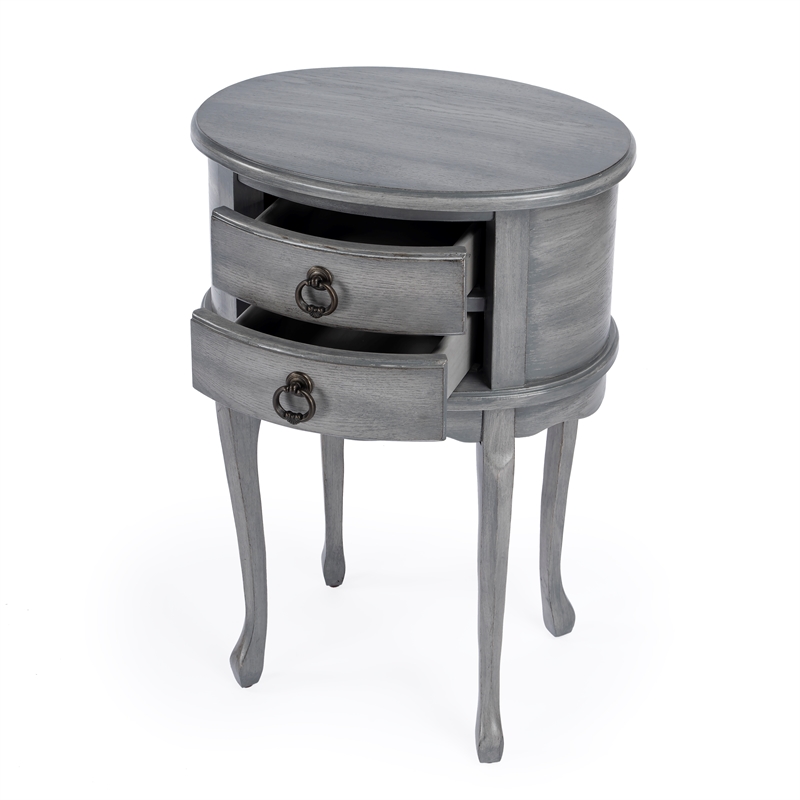 Butler Specialty Whitley Powder Gray Oval Side Table