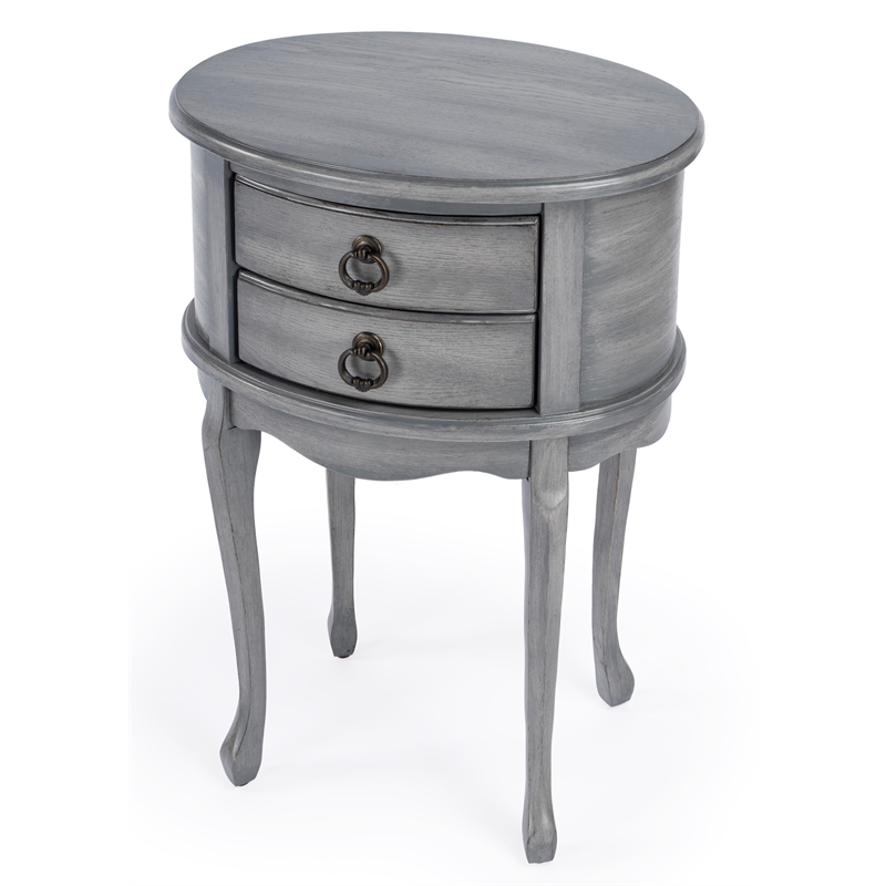 Butler Specialty Whitley Powder Gray Oval Side Table