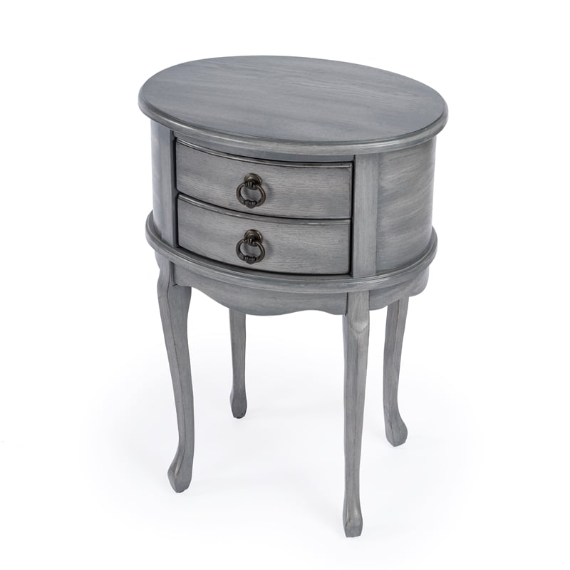Butler Specialty Whitley Powder Gray Oval Side Table