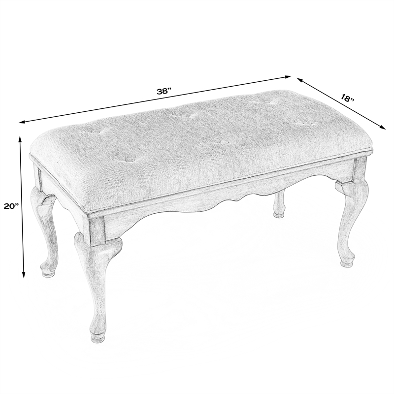 Butler Grace Powder Gray Bench