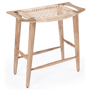 butler tristan natural wood & rattan counter stool