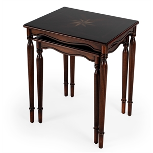 butler specialty transitional josi hardwood nesting tables in cherry
