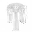 Butler Specialty Transitional Rimma Bone Inlay Side Table In Black And White