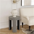 Butler Specialty Transitional Rimma Bone Inlay Side Table In Black And White