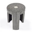 Butler Specialty Transitional Rimma Bone Inlay Side Table In Black And White