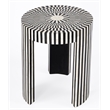 Butler Specialty Transitional Rimma Bone Inlay Side Table In Black And White