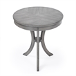 Butler Specialty Gerard Transitional Wood Side Table In Powder Grey Driftwood