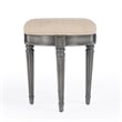 Bernadette Grey Upholstered Vanity Stool