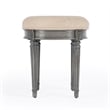Bernadette Grey Upholstered Vanity Stool