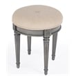 Bernadette Grey Upholstered Vanity Stool