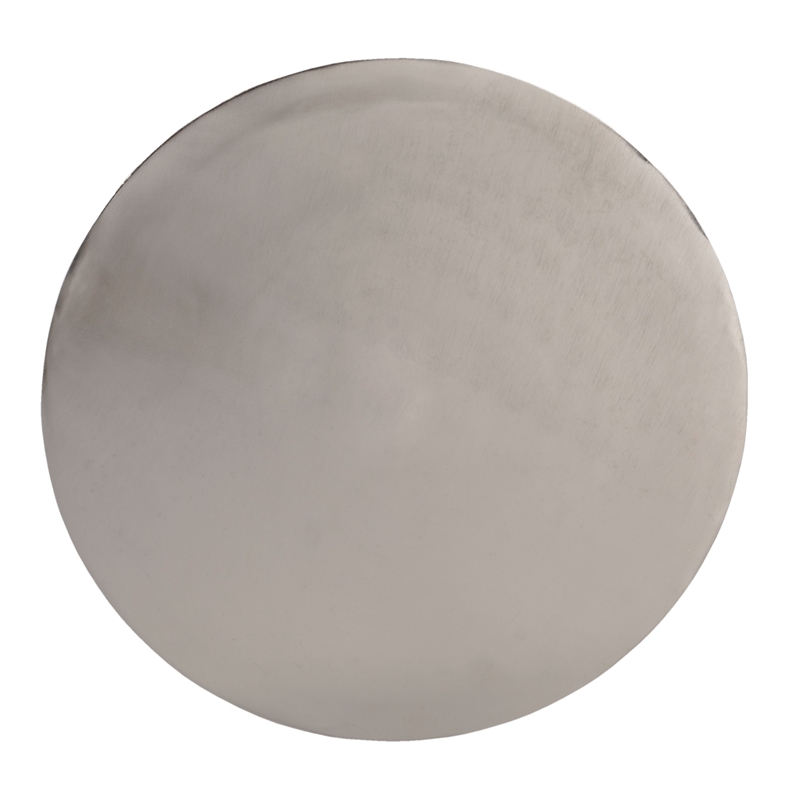 Butler Specialty Silver Darien Round Nickel Pedestal End Table