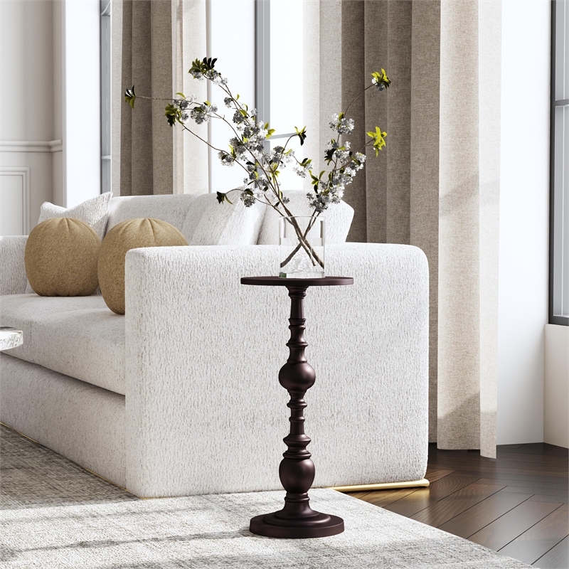 Butler Specialty Darien Round Bronze Aluminum Pedestal End Table
