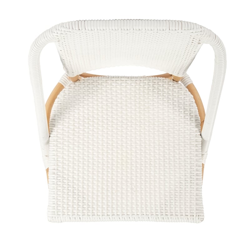 Butler Specialty Tenor Glossy White Rattan Dining Chair