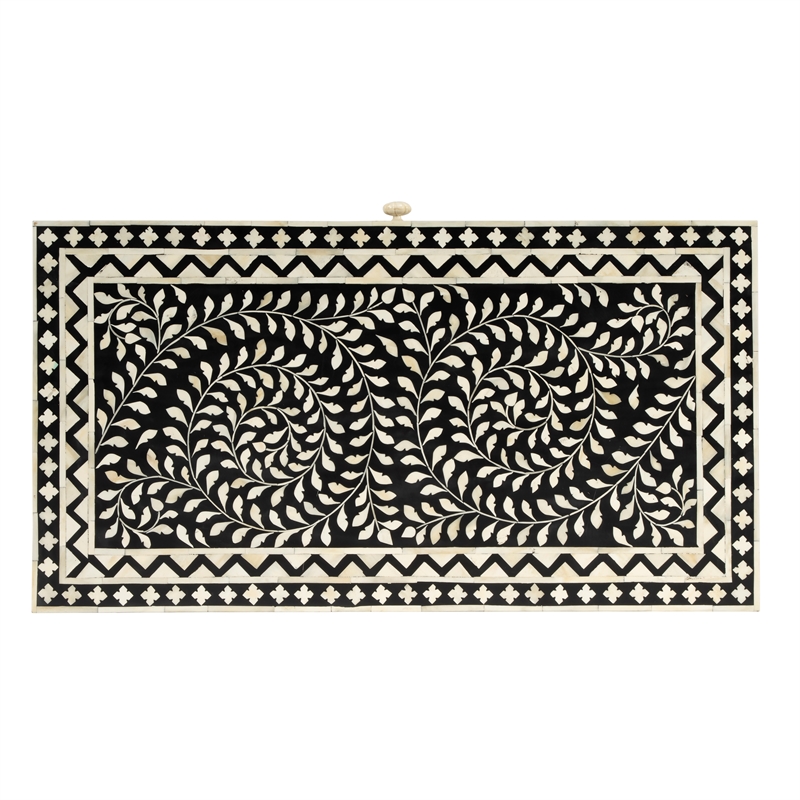 Butler Specialty Perilla Black And White Bone Inlay Writing Desk