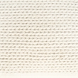 Fernandos Ivory Cotton & Wool Blend Wooven Pouffe