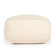 Fernandos Ivory Cotton & Wool Blend Wooven Pouffe