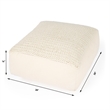 Fernandos Ivory Cotton & Wool Blend Wooven Pouffe