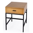 Butler Specialty Hans 1 Drawer Natural Wood And Iron End Table