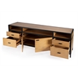 Hans Natural  Wood And Iron Storage Tv Stand