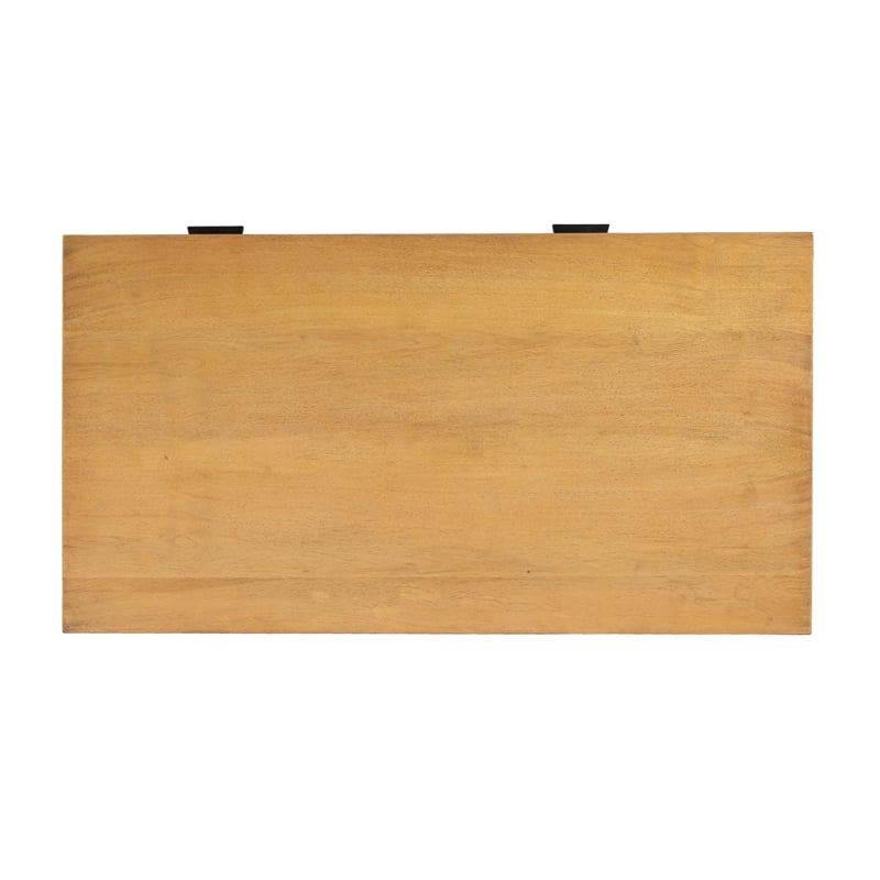 Hans 2-Drawer Natural Wood Writing Desk