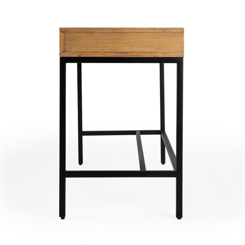 Hans 2-Drawer Natural Wood Writing Desk