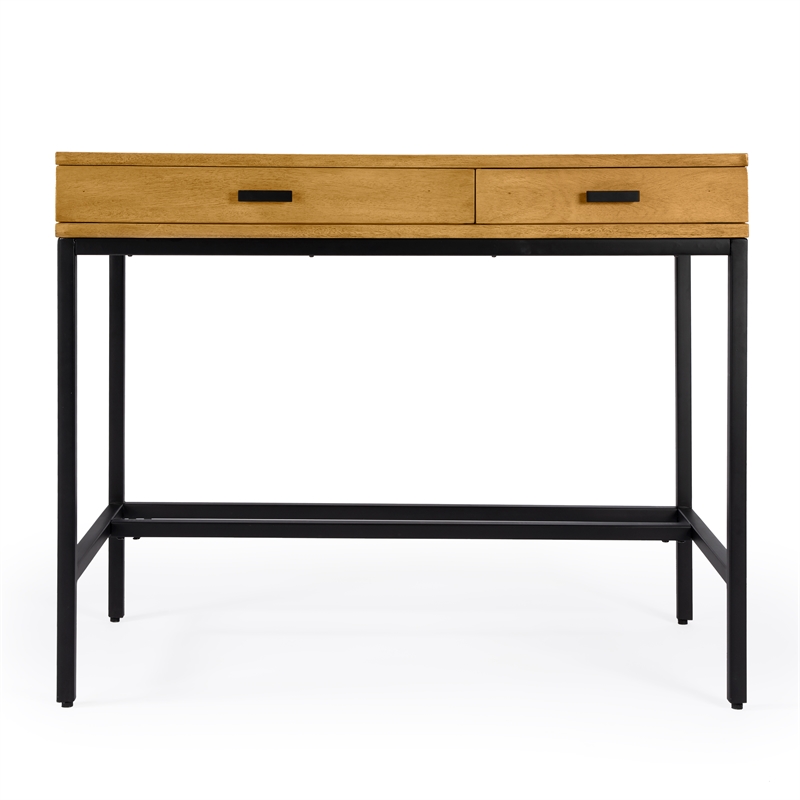 Hans 2-Drawer Natural Wood Writing Desk