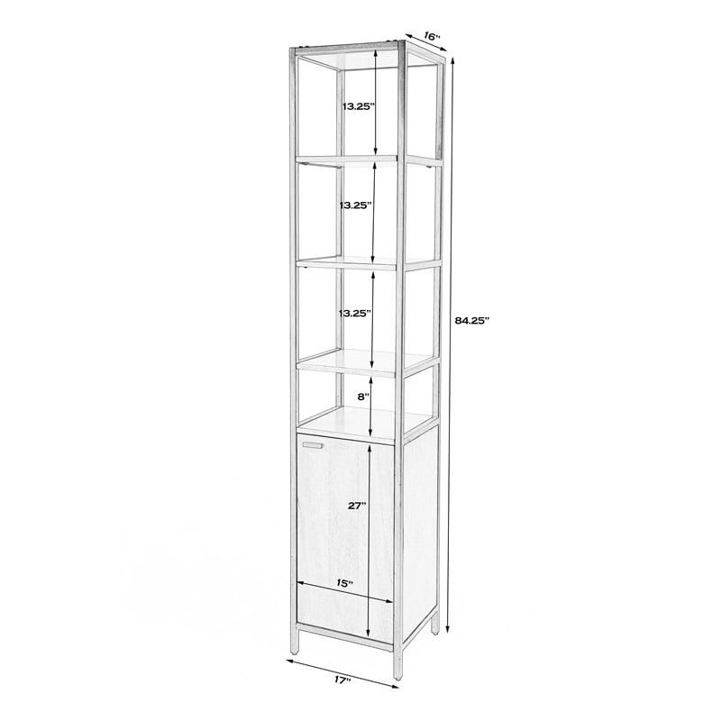 Butler Specialty Hans Narrow Natural Wood And Iron 84