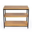Hans 3 Shelf Wood & Iron Etagere Bookcase