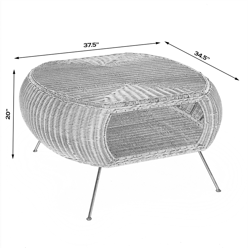 Coralitta Natural Rattan Coffee Table