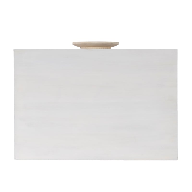 Lennasa White 2 Drawers  Wood End Table