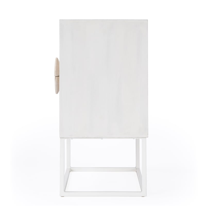 Lennasa White 2 Drawers  Wood End Table