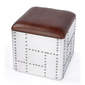 midway aviator leather stool