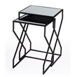 Demi Modern Mirrored Iron Nesting Tables