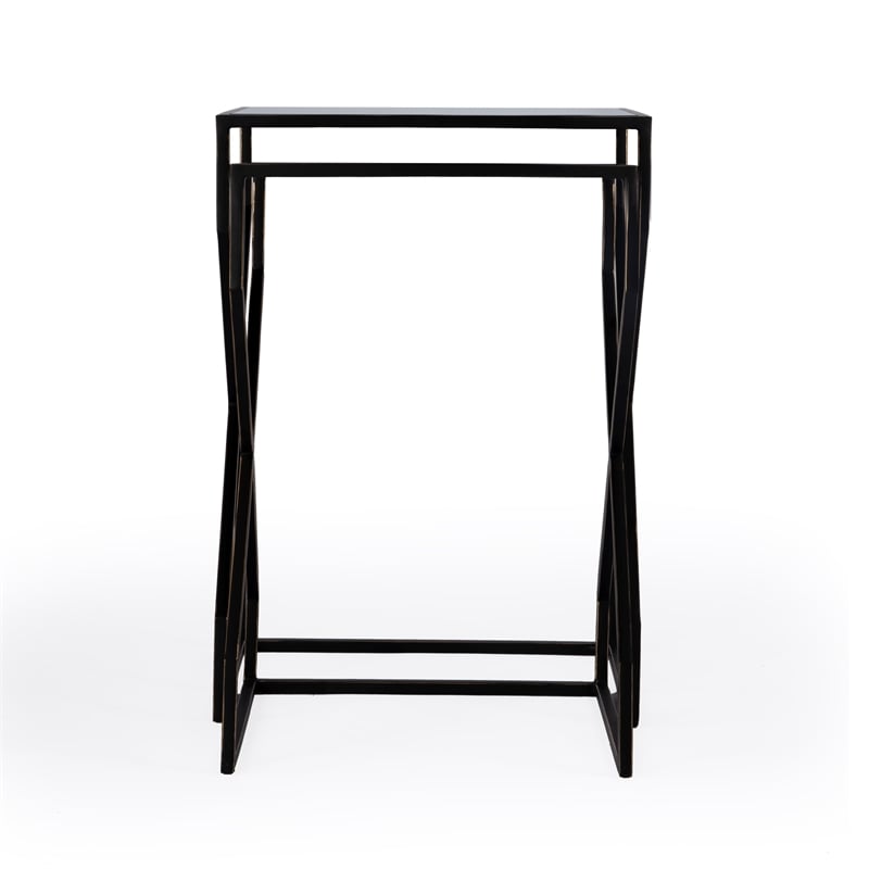 Demi Modern Mirrored Iron Nesting Tables