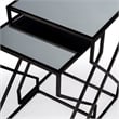 Demi Modern Mirrored Iron Nesting Tables