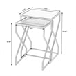 Demi Modern Mirrored Iron Nesting Tables