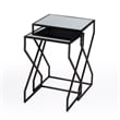 Demi Modern Mirrored Iron Nesting Tables
