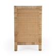Corfu 6 Drawer Natural Raffia And Wood Double Dresser