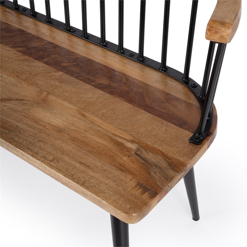 Tempe Spindle Back Wood Bench