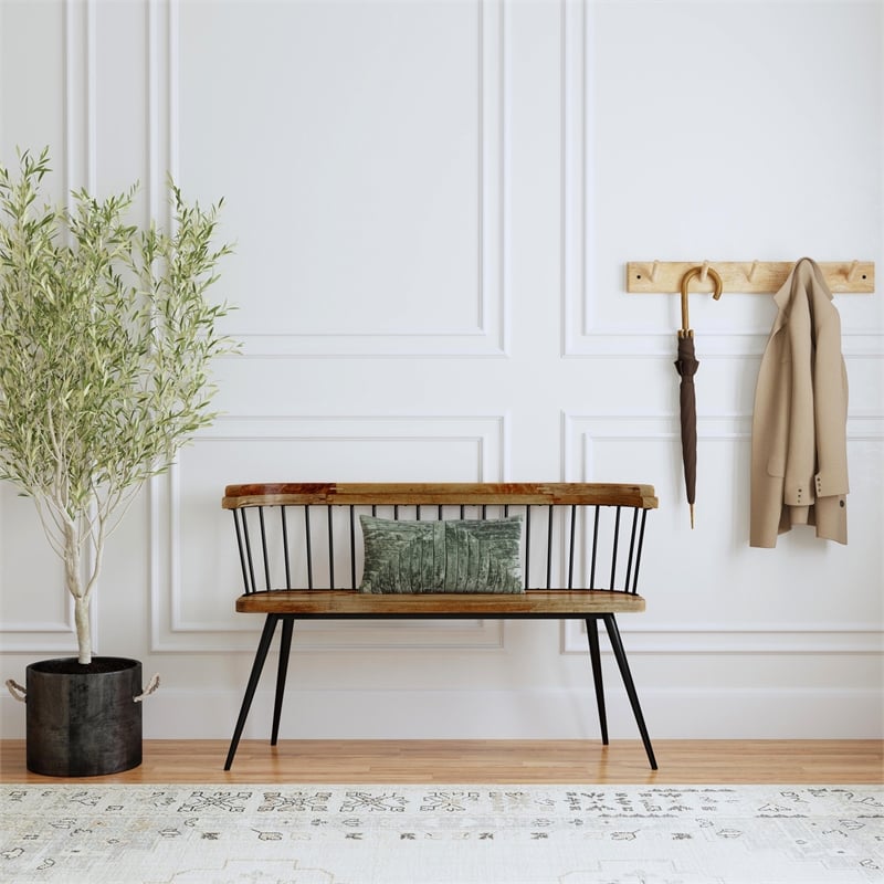 Tempe Spindle Back Wood Bench