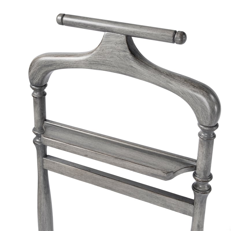 Judson Powder Grey Wood Valet Stand